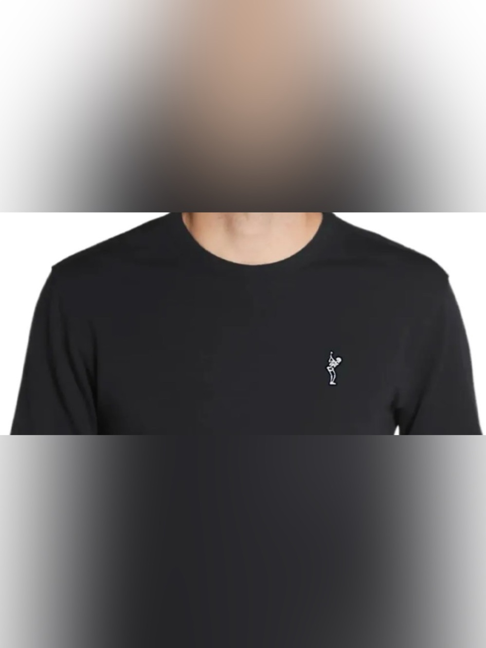 TRUE Linkswear Men's Black Crew Neck Shirt (M) only worn once. Reflective icon.